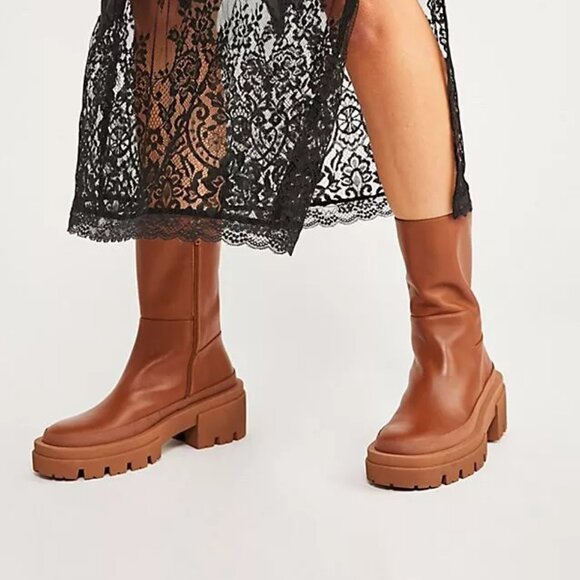 Free People Equitare Mason Mid Lug Sole Boots 40 10